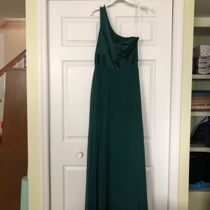David’s bridal juniper one shoulder bridesmaids dress
